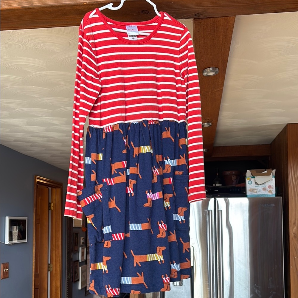 Striped Red and Blue Kids Dress